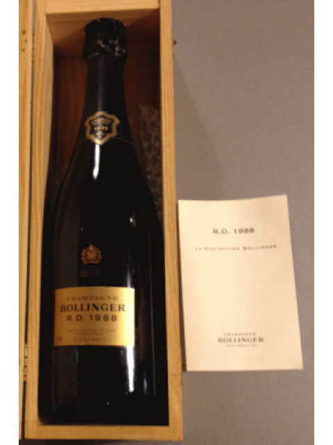 champagne Bollinger R. D 1988