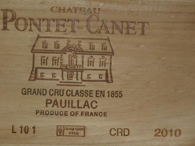 CHATEAU PNTET CANET PAUILLAC 2010 CBO 6 Blles