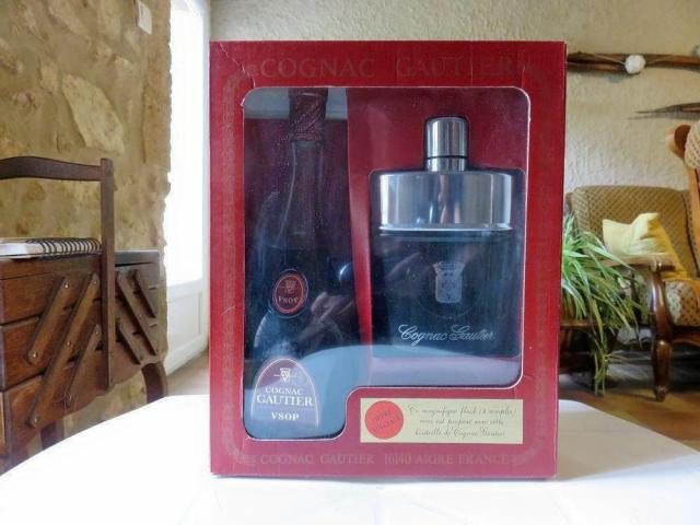 Coffret Cognac Gautier VSOP avec sa flasque de dégustation